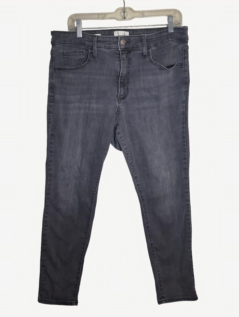 Universal Thread Women's Sz 14/32S Waist High-Rise Skinny Jeans Black Distressed